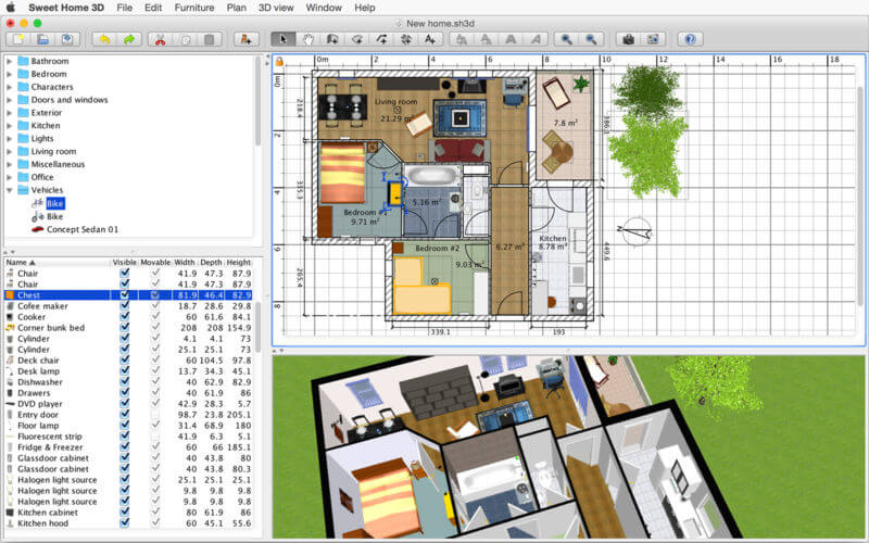 Sweet Home 3D 6 for macOS Free Download