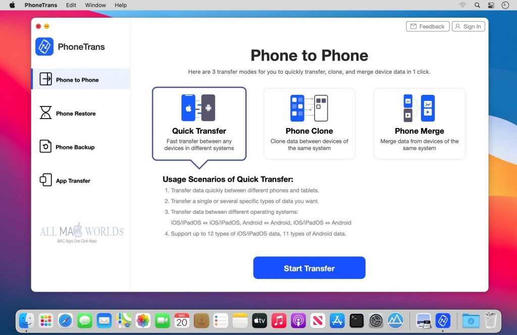 PhoneTrans 5.1 for Mac Free Download