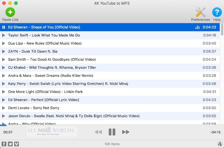 4K YouTube to MP3 4 For Mac Free Download