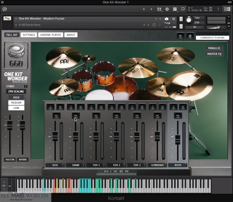 GetGood Drums One Kit Wonder - Metal KONTAKT Library For macOS Free Download 