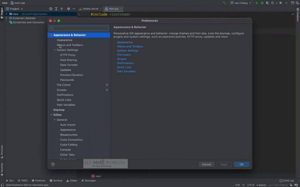 JetBrains Clion 2022 for macOS Free Download 