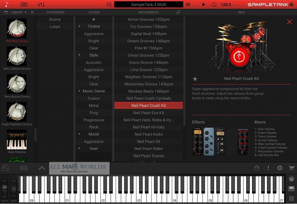 Neil Peart Drums for SampleTank For Mac Free Download