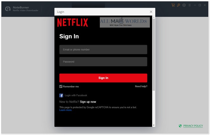 NoteBurner Netflix Video Downloader 1.5 for macOS Free Download