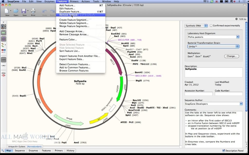 GSL Biotech SnapGene 5 for macOS Free Download