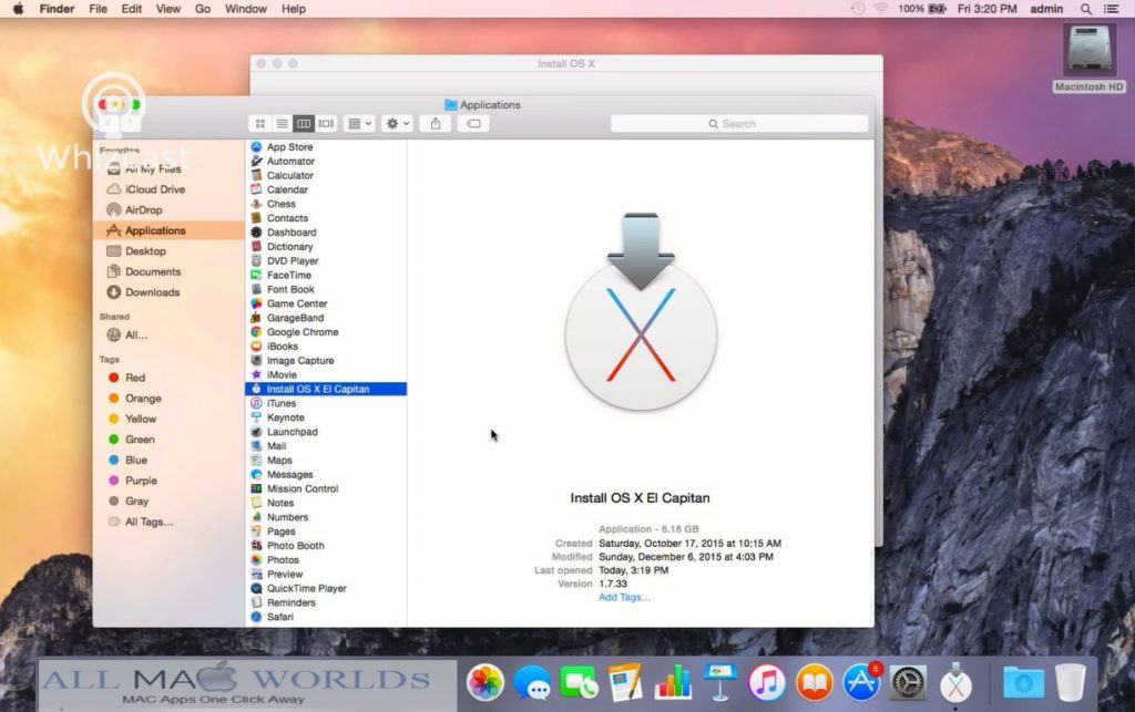 Mac OS X El Capitan 10 for macOS Free Download 