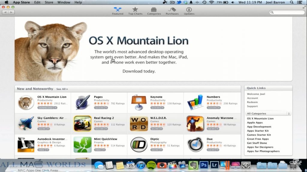 Mac OS X Lion 10.7.5 Free Download