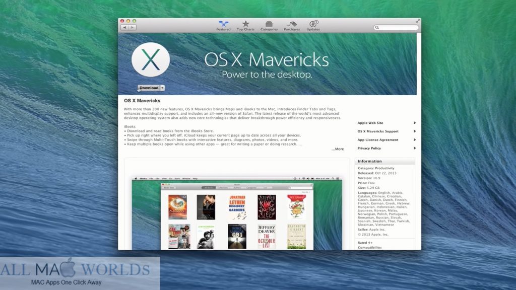 Mac OS X Mavericks For Mac Free Download 