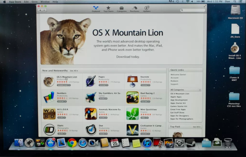 Mac OSX Mountain Lion 10.8.3 Free Download