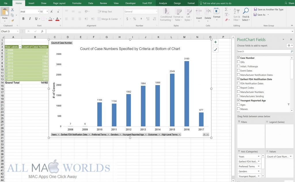 Microsoft Excel 2016 VL 16 For macOS Free Download