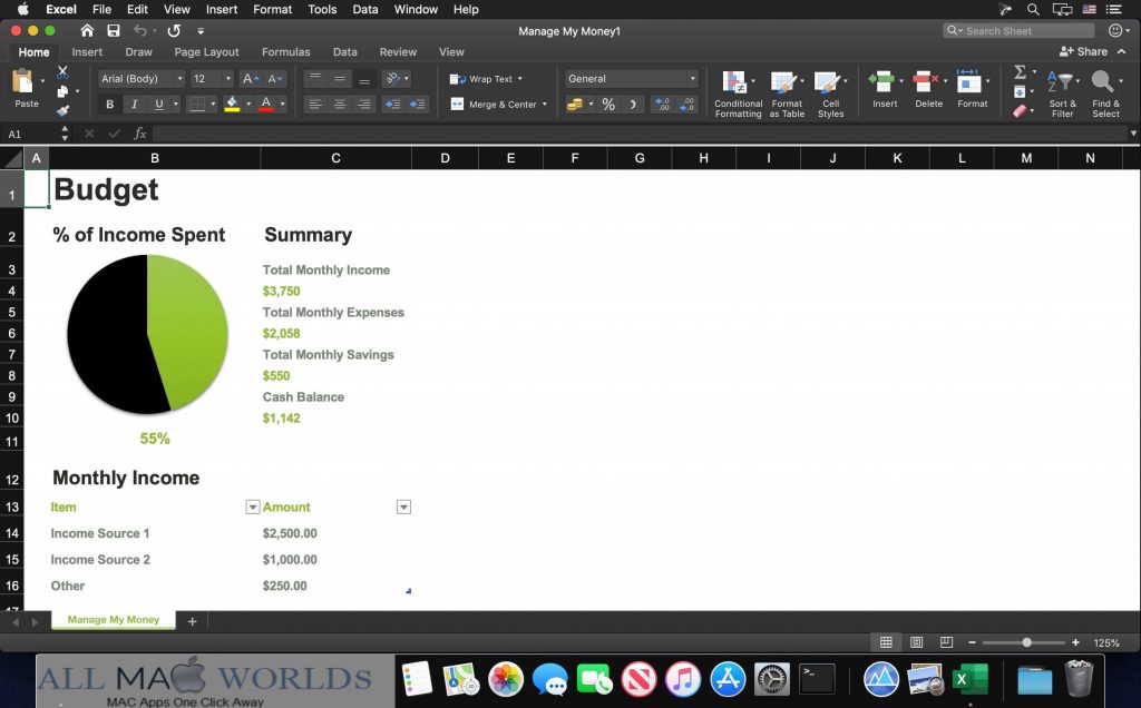 Microsoft Excel 2019 VL 16 for macOS Free Download