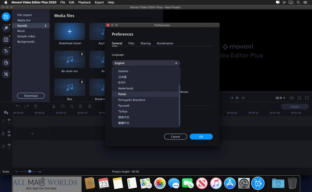 Movavi Video Editor Plus 2021 v21 For macOS Free Download