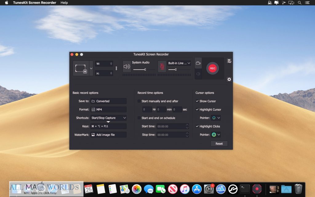 TunesKit Screen Recorder for macOS Free Download