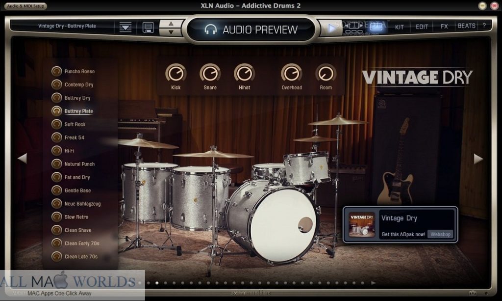XLN Audio Addictive Drums 2 for Mac Free Download