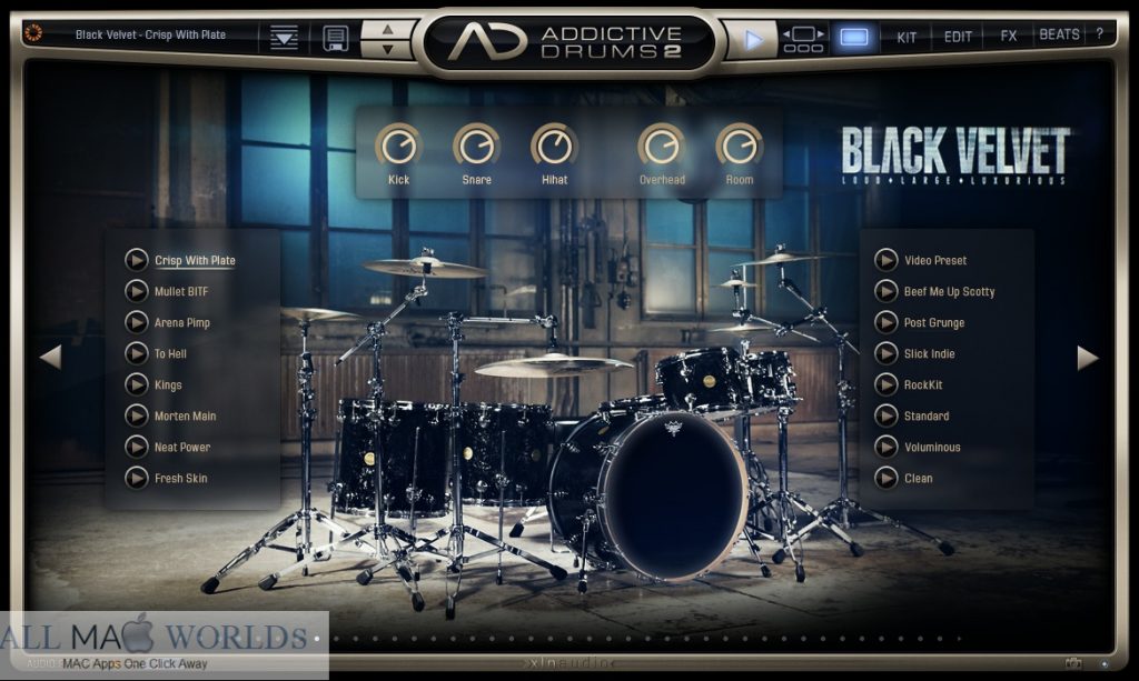 XLN Audio Addictive Drums 2 for macOS Free Download