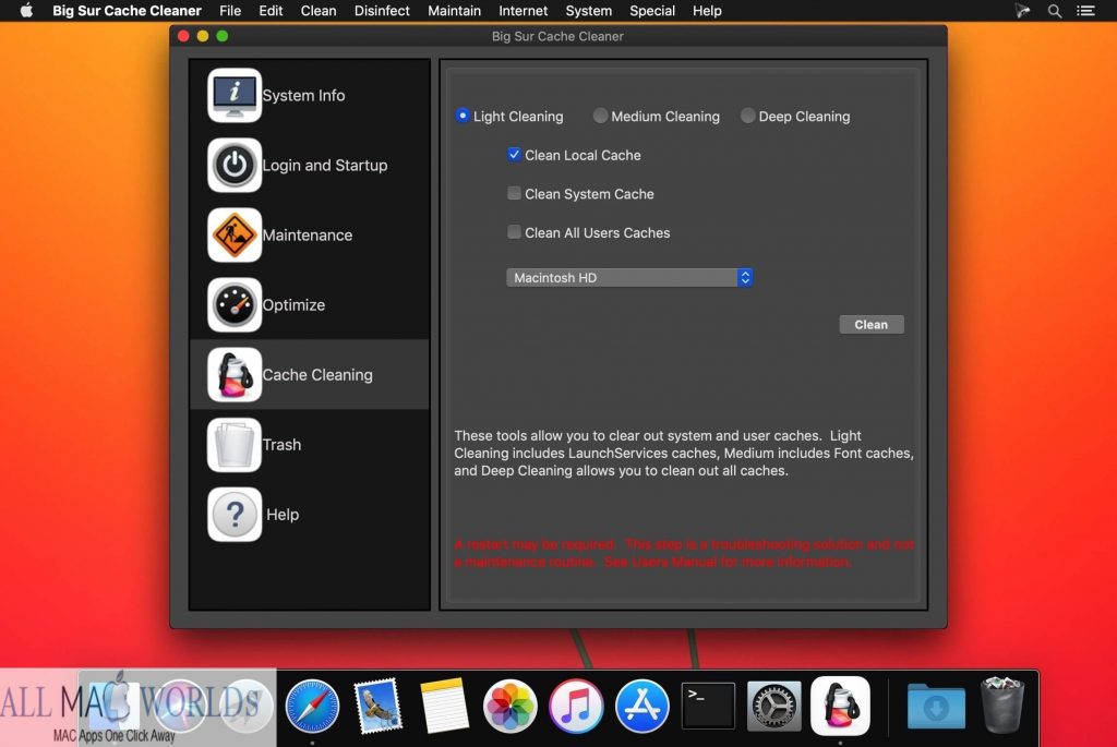 Big Sur Cache Cleaner 16 for Free Download