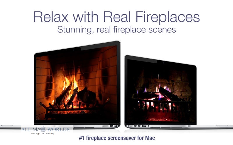 Fireplace Live HD Screensaver 4 for macOS Free Download