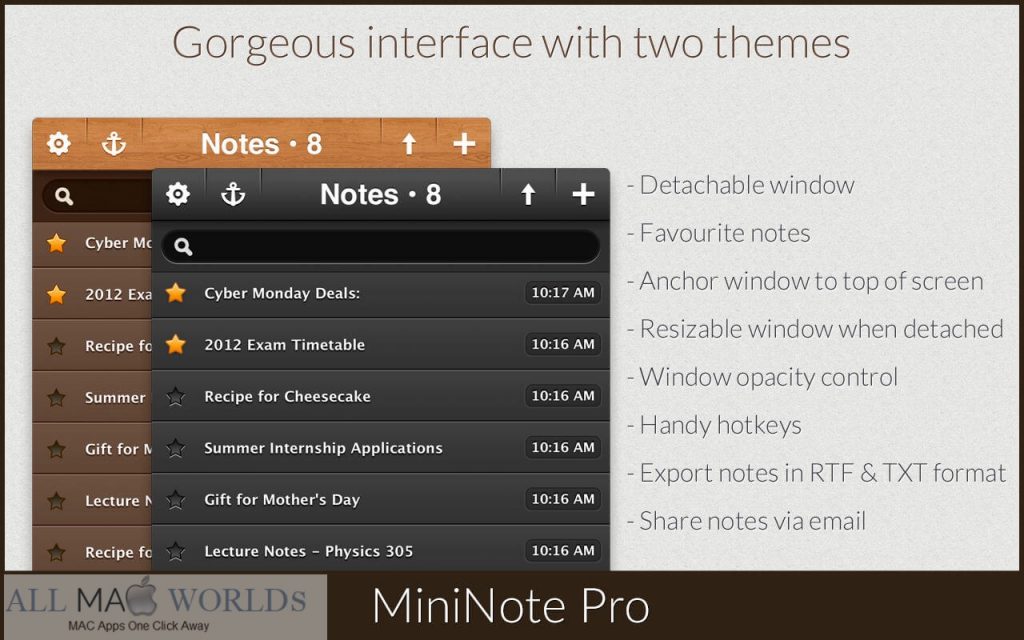 MiniNote Pro 5 for macOS Free Download