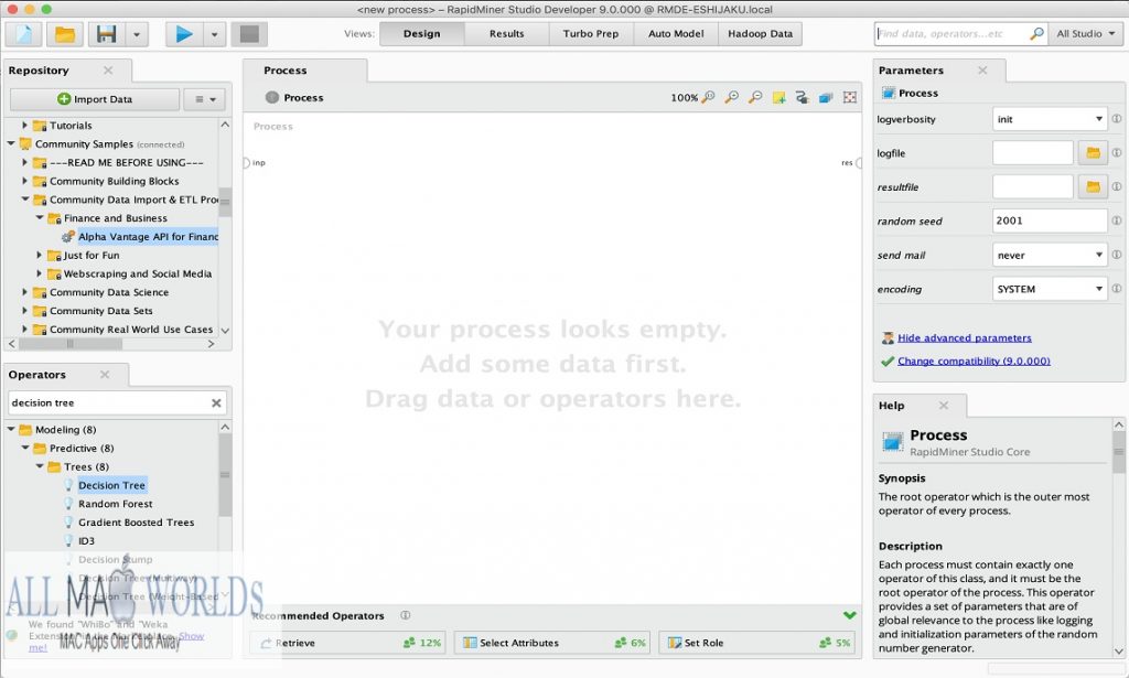 RapidMiner Studio Developer 9 for Mac Free Download