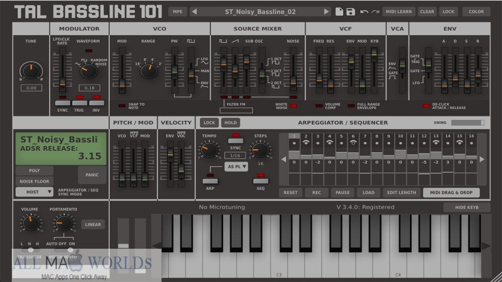 TAL-BassLine-101 for macOS Free Download