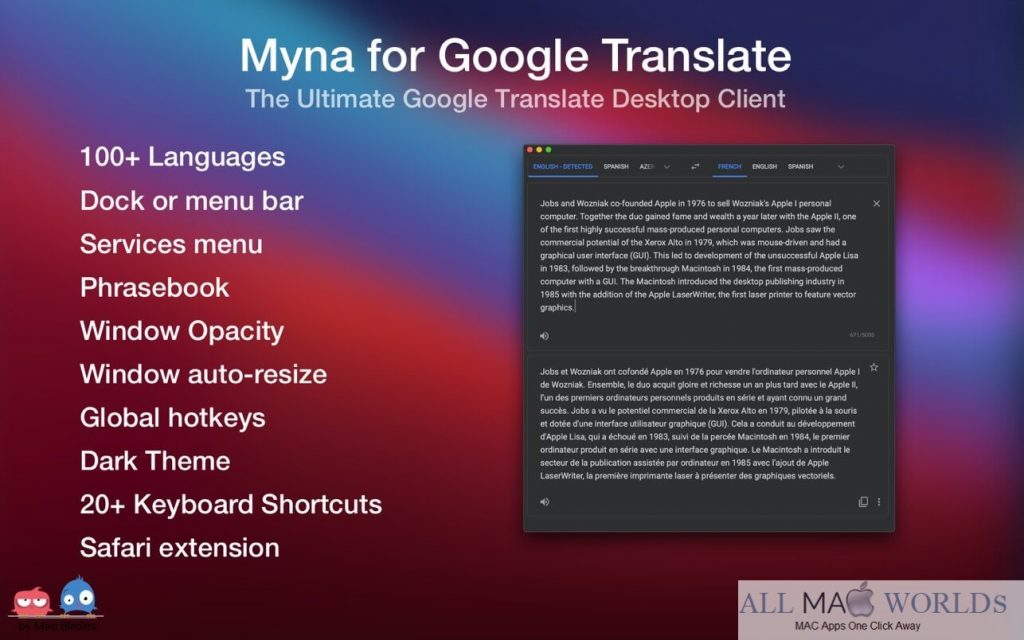 Myna for Google Translate 2 for macOS Free Download 