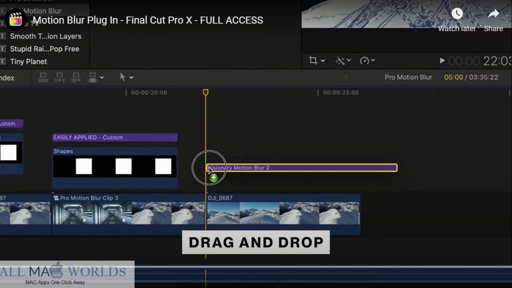 Pro Motion Blur Plugin for Final Cut Pro for macOS Free Download 