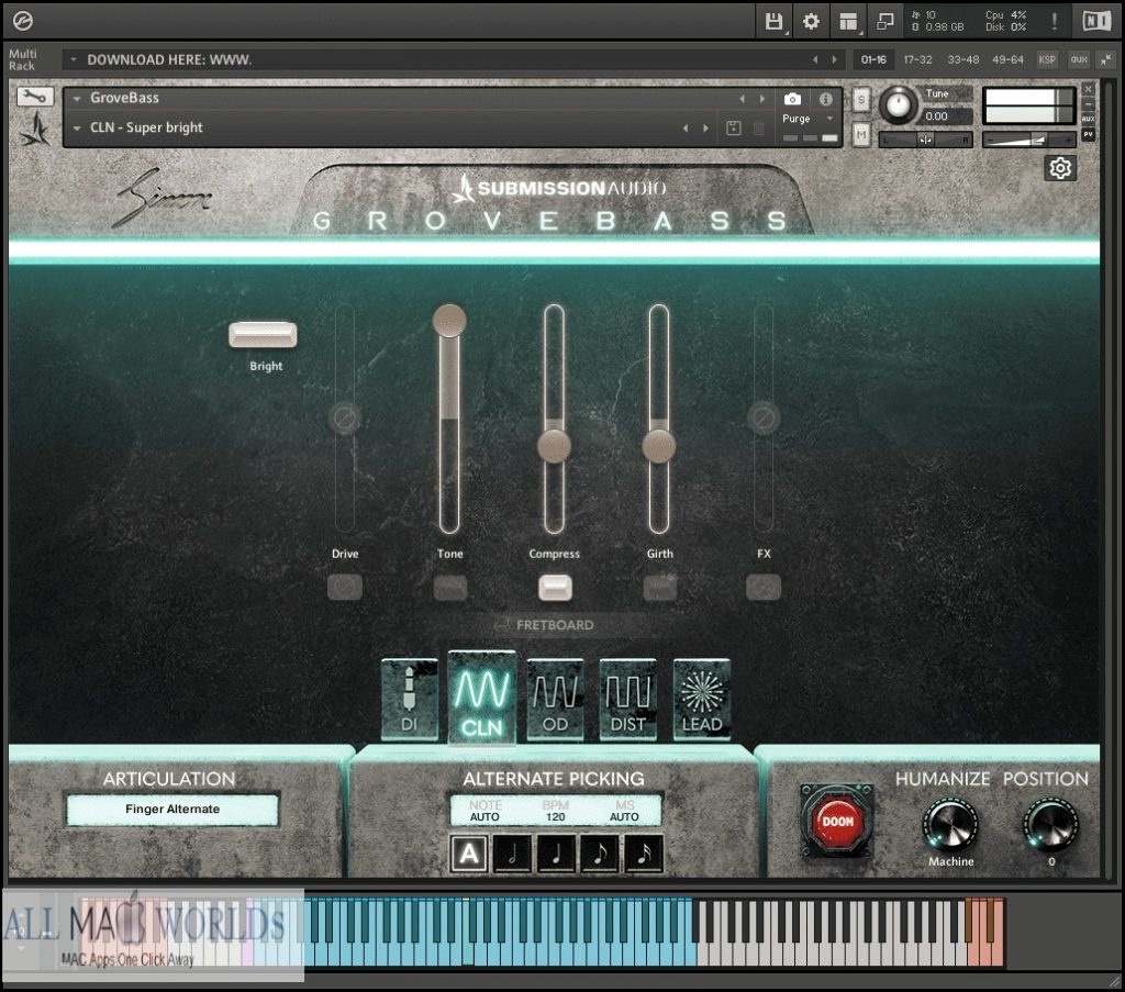 SubMission Audio GroveBass for macOS Free Download