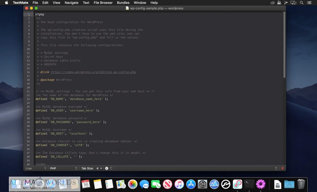 TextMate 2 for macOS Free Download 