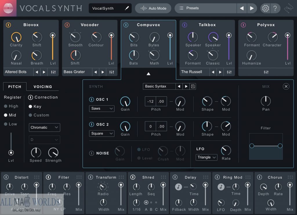 iZotope VocalSynth Pro 2 for macOS Free Download