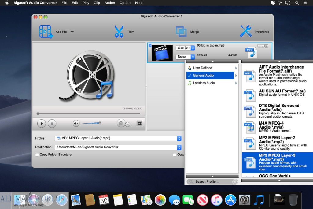 Bigasoft Audio Converter 5 for macOS Free Download