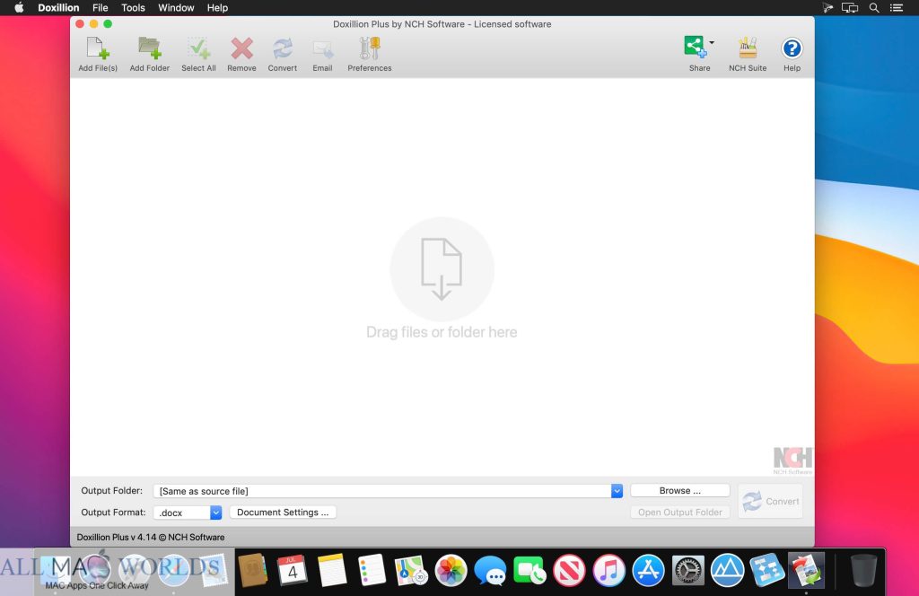 NCH Doxillion Document Converter Plus 5 for Mac Free Download