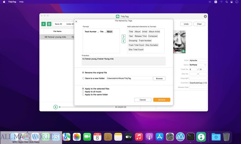 TidyTag Music Tag Editor 2 for macOS Free Download