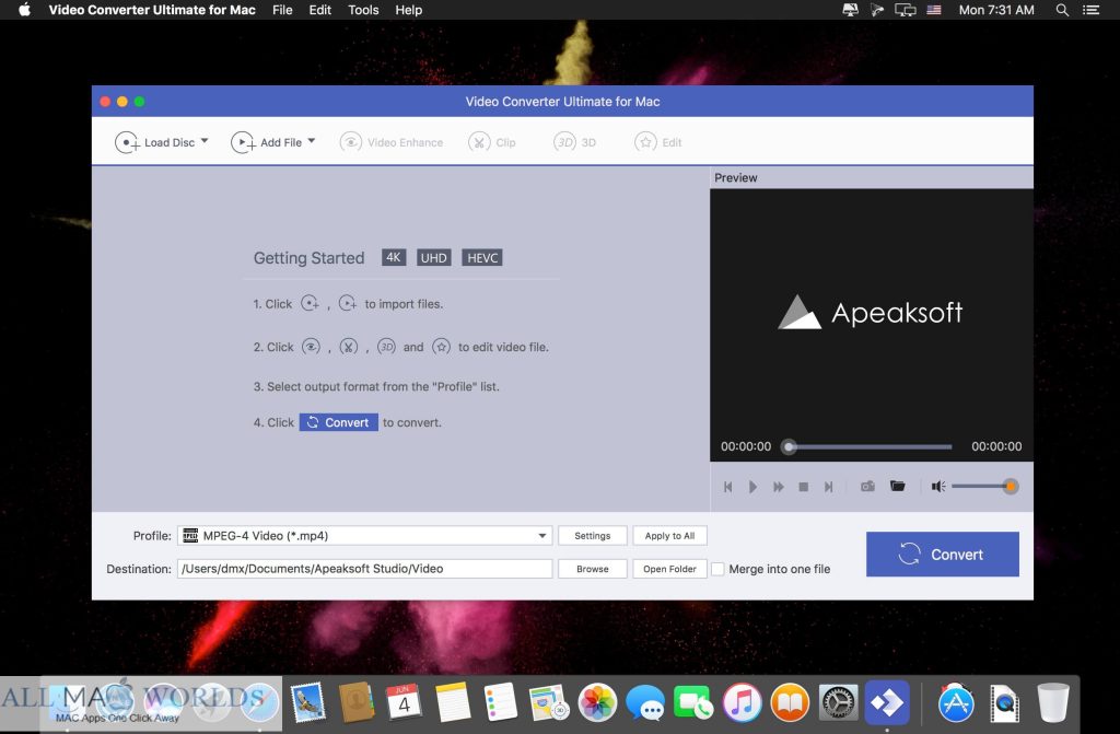 Apeaksoft Video Converter Ultimate 2 for Mac Free Download