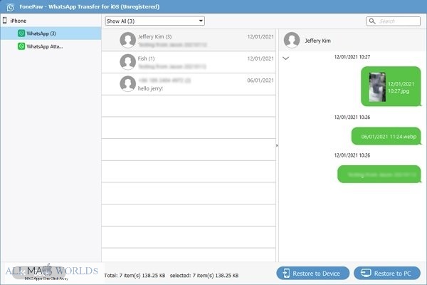 FonePaw WhatsApp Transfer for iOS for macOS Free Download