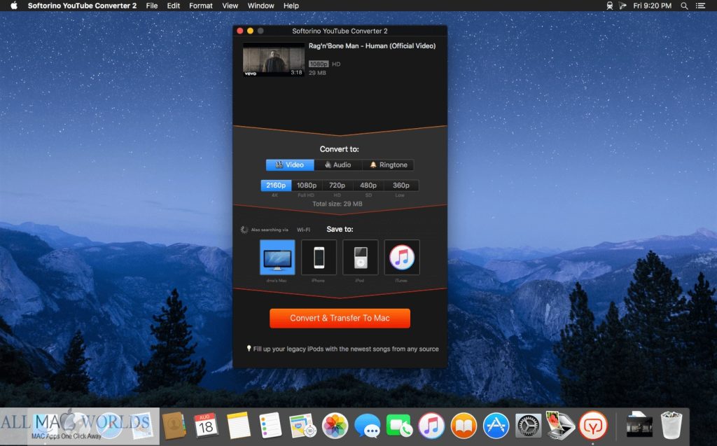 Softorino YouTube Converter 2 for Mac Free Download