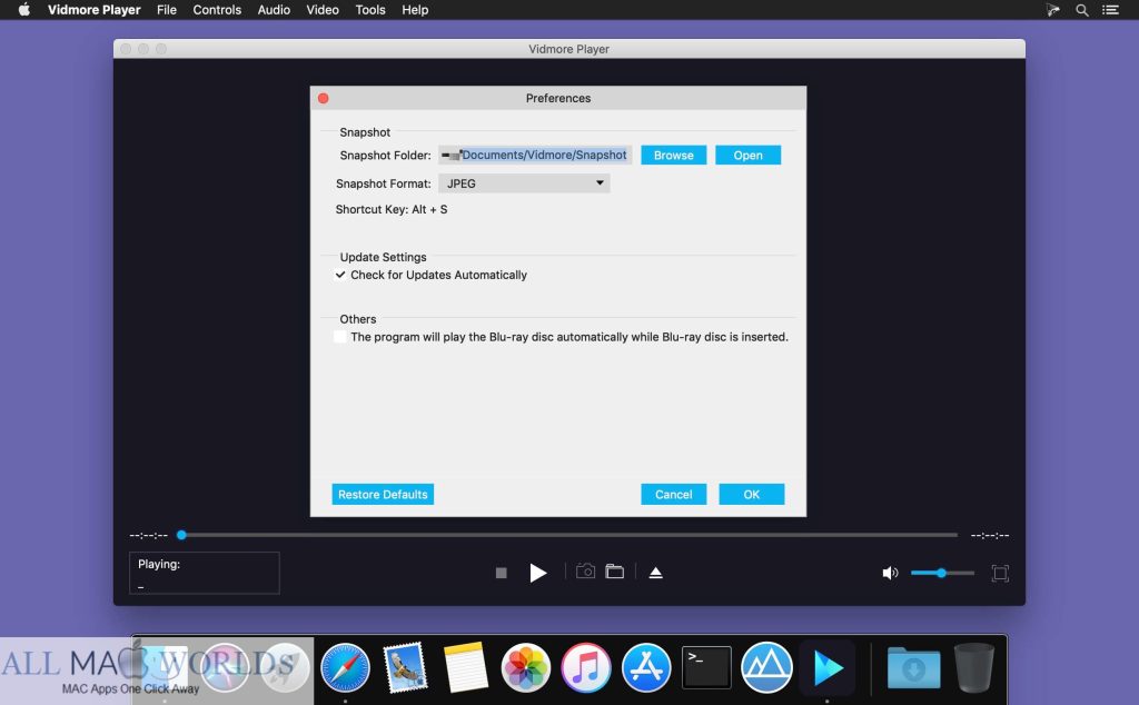 Vidmore Player for macOS Free Download 