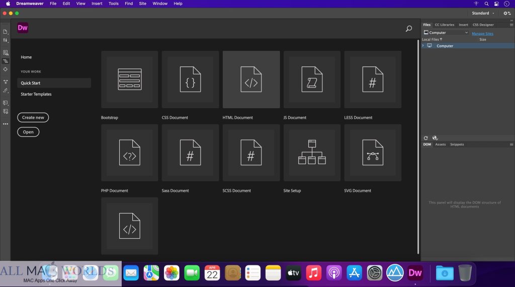 Adobe Dreamweaver 2021 for Mac Free Download