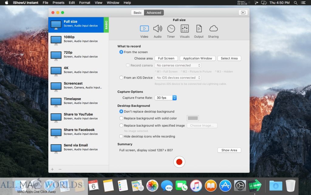 iShowU Instant Advanced for macOS Free Download