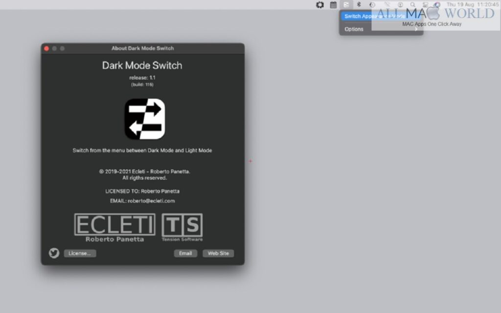 Dark Mode Switch for Mac Free Download