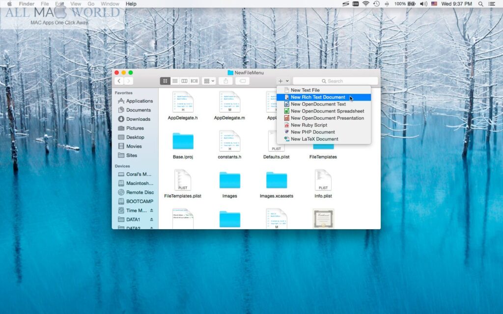 New File Menu for macOS Free Download