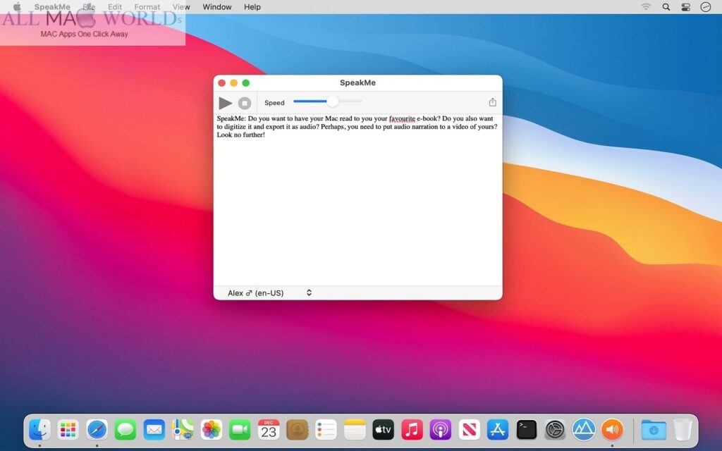SpeakMe 2 for Mac Free Download