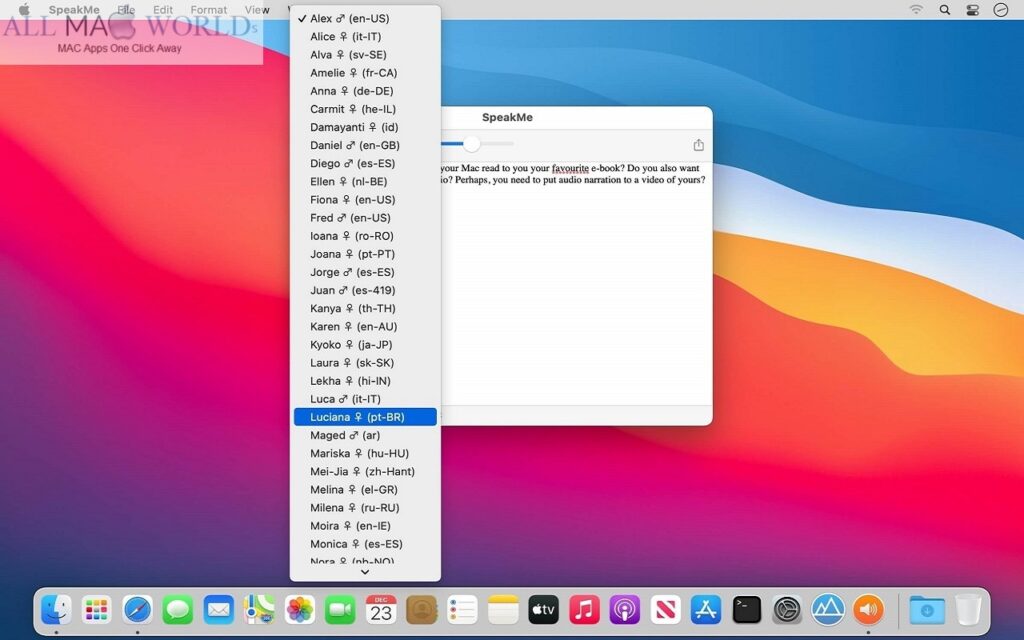 SpeakMe 2 for macOS Free Download