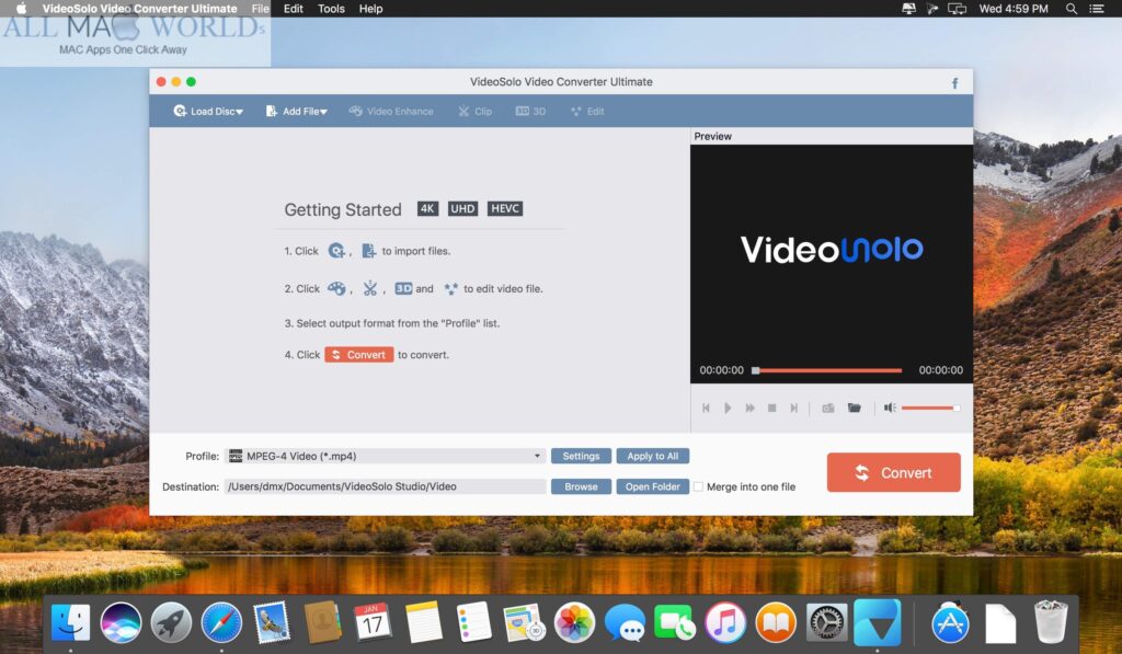 VideoSolo Video Converter Ultimate 2 for Mac Free Download