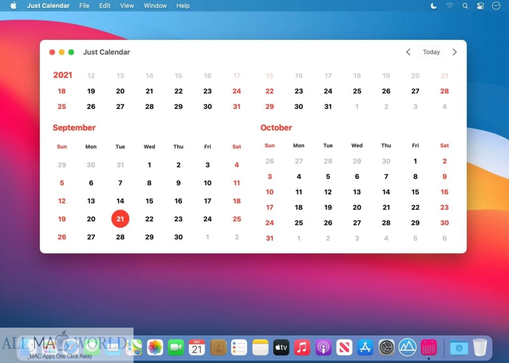 Just Calendar 2 for Mac Free Download