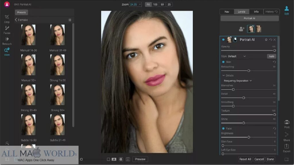 ON1 Portrait AI 2023 for macOS Free Download