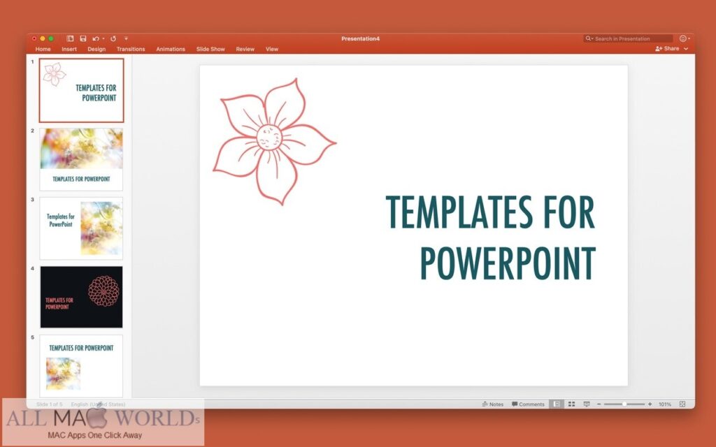 Template for MS PowerPoint 6 Free Download