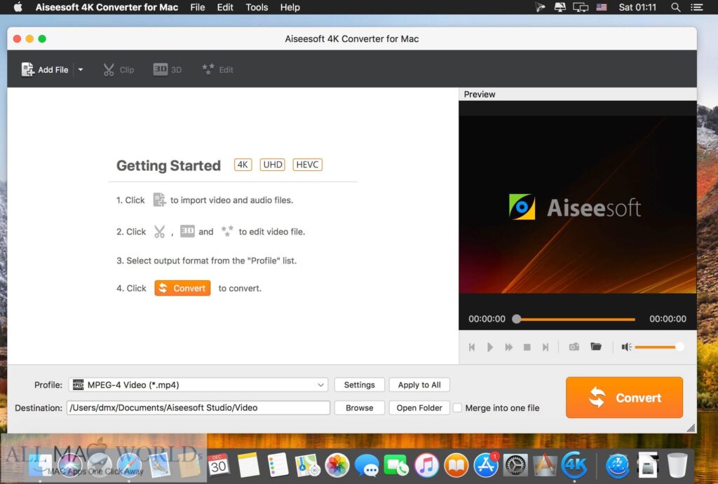 Aiseesoft 4K Converter 9 for Mac Free Download
