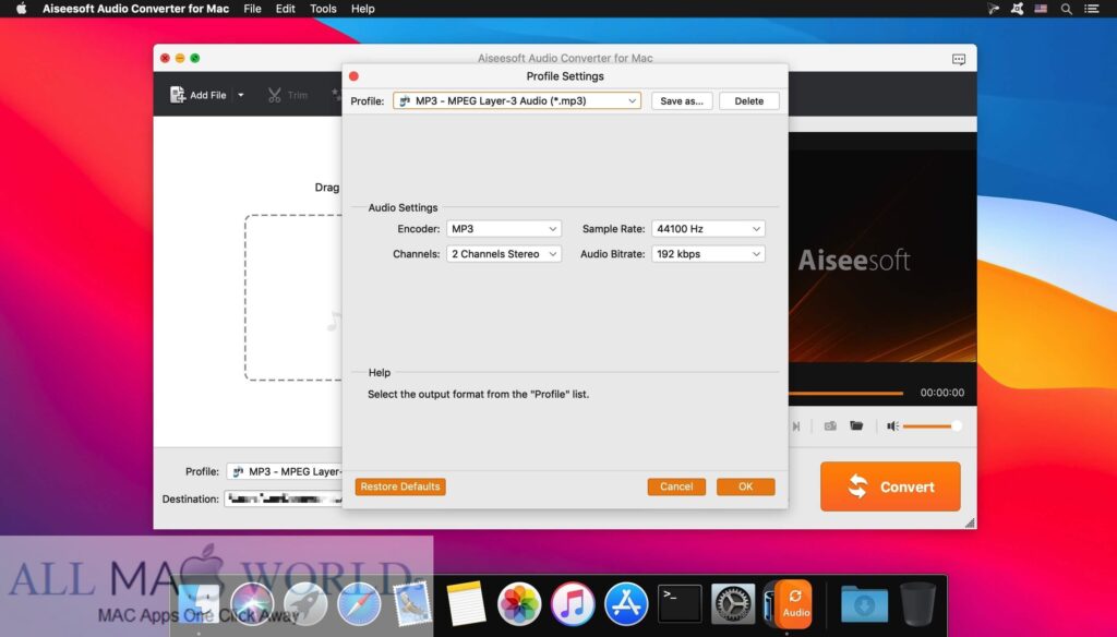 Aiseesoft Audio Converter 9 for macOS Free Download