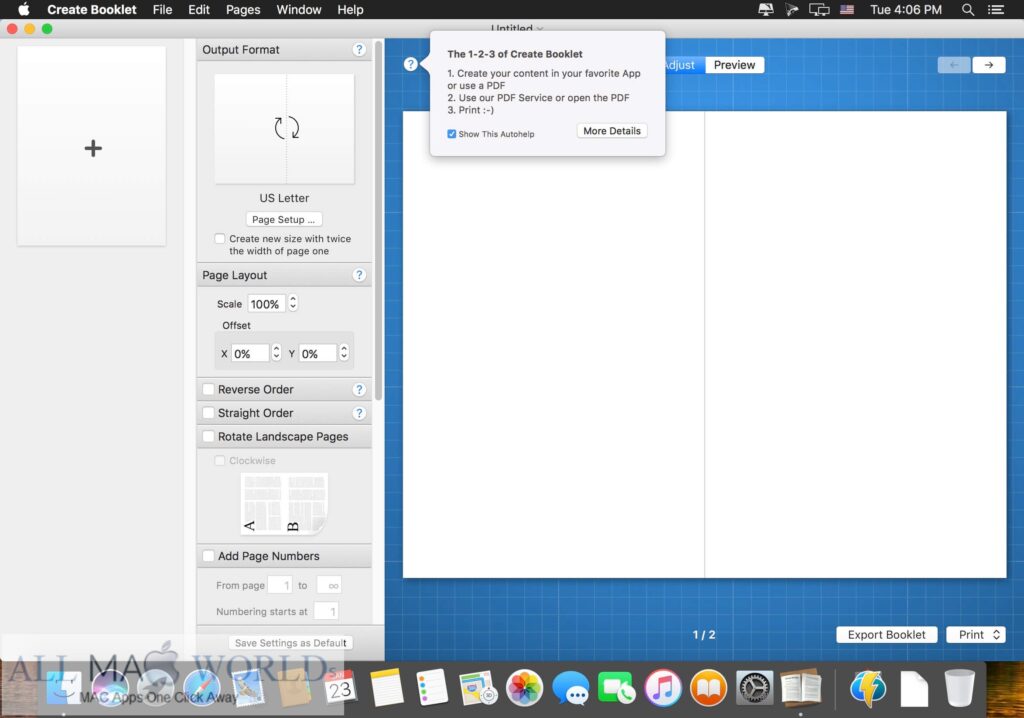 Create Booklet 1.3 for macOS Free Download