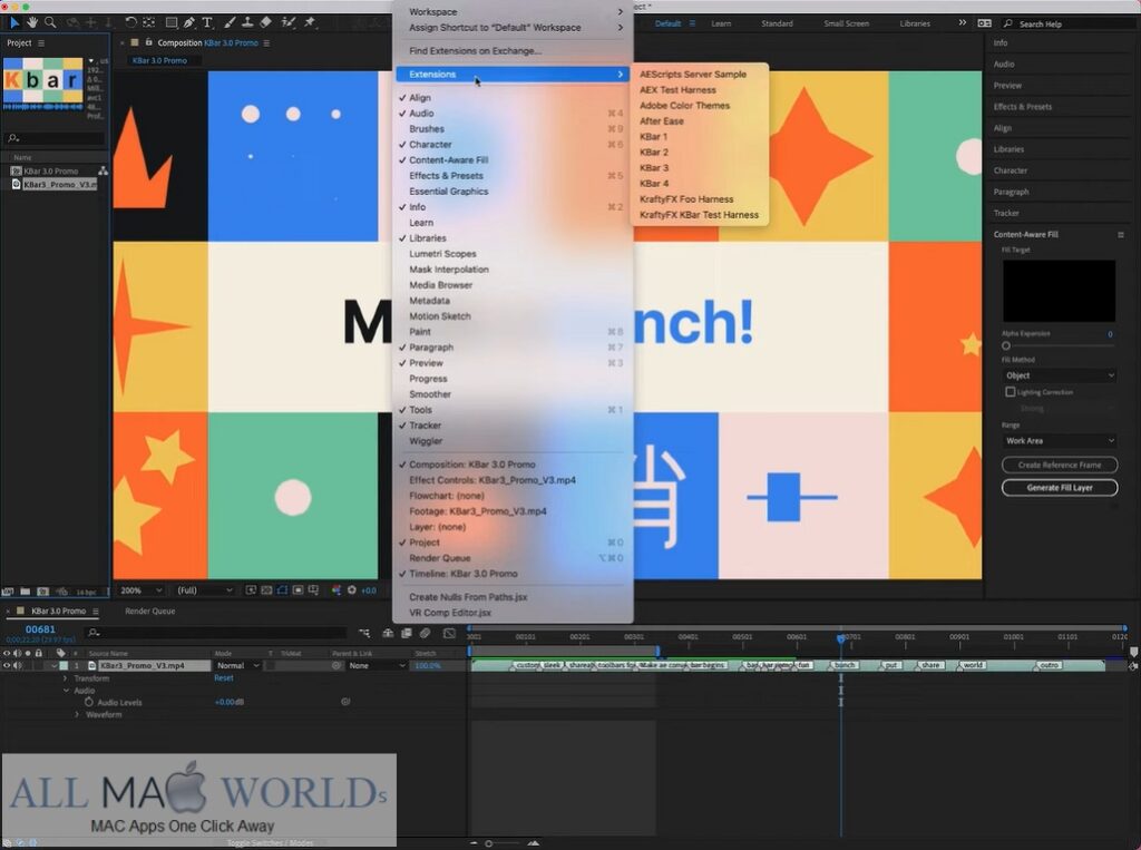 Aescript KBar 3 Plugin for After Effects Free Download