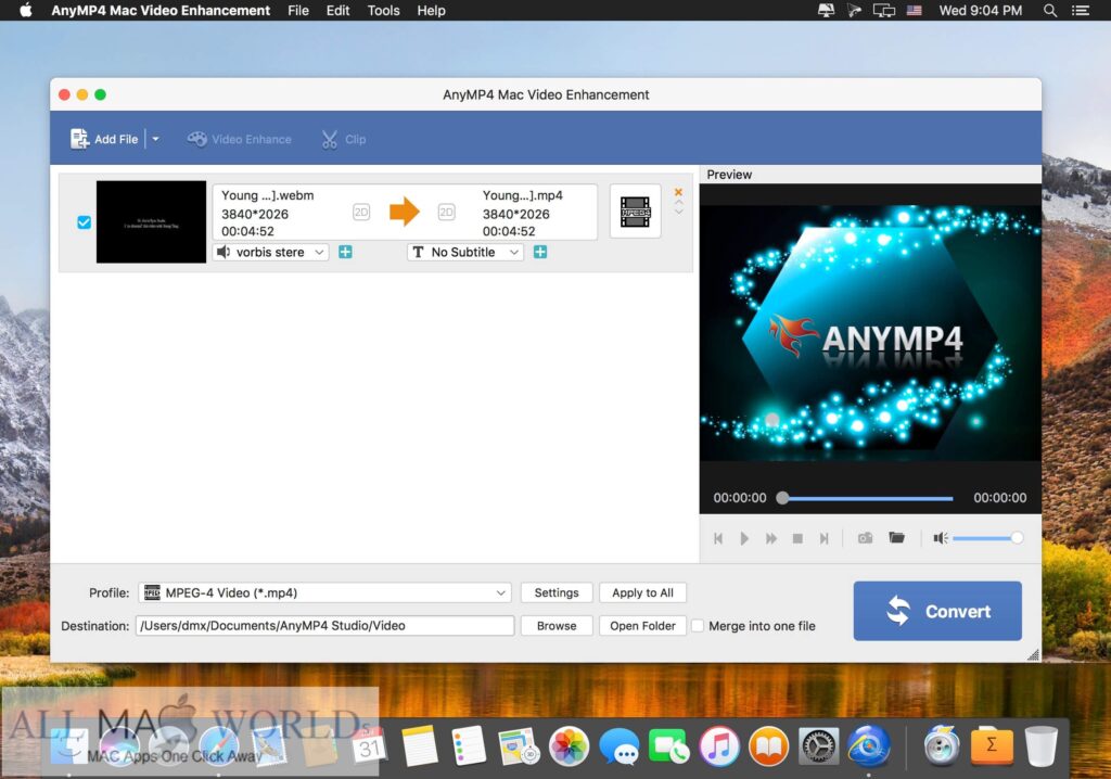 AnyMP4 Video Enhancement 8 for macOS Free Download